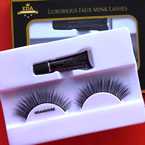 EDA LUXURY BEAUTY GRANDIOSE 3D Faux Mink False Lashes | Super Soft Natural Look | Full Volume | Extra Long Length | Eyelash Extensions | Winged Cat Eye Effect | Vegan & Cruelty-Free | Fake Eyelashes 7 EDA LUXURY BEAUTY GRANDIOSE 3D Faux Mink False Lashes | Super Soft Natural Look | Full Volume | Extra Long Length | Eyelash Extensions | Winged Cat Eye Effect | Vegan & Cruelty-Free | Fake Eyelashes