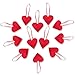 Partyprops Red Felt Heart Ornaments | Valentines Heart Ornaments | Felt Heart Decorations | Valentine's Day Decor | Wedding Favors | Set of 12