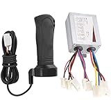 Maxmartt 500W Motor Brushed Speed Controller & Throttle Grip for Electric Bicycle Scooter Tricycle 24V