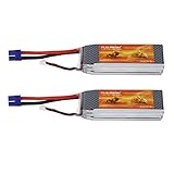 Floureon 3S 25C 11.1V 2200mAh Rechargable Li-Polymer Lipo RC Battery Pack with EC3 Plug Connector for RC Airplane RC Helicopter RC Car RC Truck RC Boat