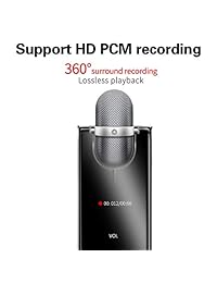 MYMAHDI Reproductor de MP3, Bluetooth 16 GB sin pérdida, radio FM grabaciones por una sola llave, máximo hasta 128 GB, negro