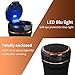COOL·CAR Car Ashtray, Easy Clean Up Detachable Car Ashtray with Lid Blue Led Light and Removable Ceramic liner for Most Car Cup Holder(Gold)