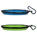 Pop-up Dog Bowl & Pet Bowl - Collapsible Travel Silicone Camping Crate Dish Bowl - 2 Cup Set - Blue / Green, Small by KIQ