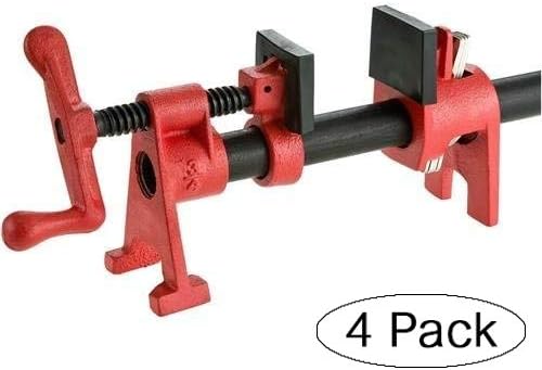 Bessey BPC-H34 3/4-Inch H Style Pipe Clamp, red (Fоur Расk)