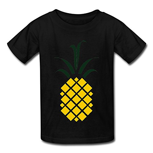 NYCOPI MICJP Baby Unisex PINEAPPLE Clothes Summer Short Sleeve Cotton Tee Shirts Black