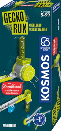 Kosmos 621414 Gecko Run Action Starter Expansion, Accessories for Vertical Marble Runs, Quick Start for Balls, for Children from 8 Years