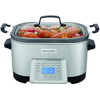 Crock-Pot 6-Quart 5-in-1 Multi-Cooker with Non-Stick Inner Pot, Stainless Steel