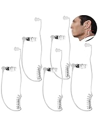 Lsgoodcare - Tubo de bobina de repuesto para Motorola Kenwood Icom (2 vías, radio Walkie Talkie, auriculares, color blanco claro, paquete de 5)
