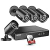 ANNKE 8CH H.265+ 5MP Lite Surveillance Security Camera System with 4pcs 1920TVL Wired CCTV Cameras, IP66 Weatherproof…
