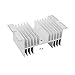 Saim Aluminum Alloy Heat Sink for Solid State Relay SSR Radiator Temprature Control Module 125mm x 50mm x 70mm 1 Pcs