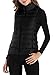 Sarin Mathews Womens Packable Ultra Lightweight Down Vest Outdoor Puffer Vest Black M