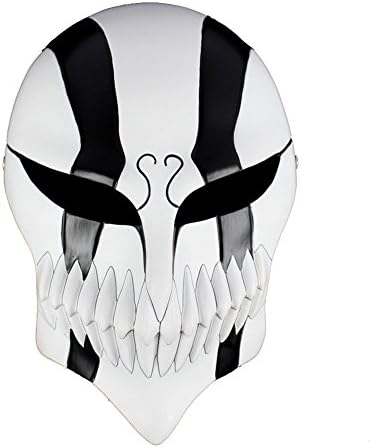 WeSurprise Resin Full Hollow Mask Bleach Ichigo Kurosaki Comics Cosplay Mask For Halloween Gift(Black)