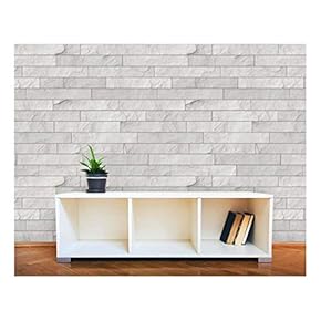 Wall26 - Horizontal Soft Gray Brick Pattern Paneling - Wall Mural, Removable Wallpaper, Home Decor - 66x96 inches