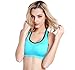 Lataly Womens Racerback Sports Bras Seamless High Impact Support Workout Yoga Bra,Black Blue,XL
