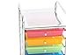 Finnhomy 6 Drawer Rolling Cart Storage Rolling Carts with Semi-Transparent Mutli Color Drawers Organizer Cart for School Office Home Beauty SalonUtility Cart with Wheels