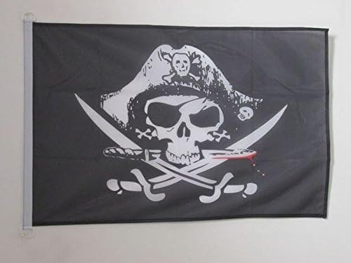 AZ FLAG, Pirate Deadman Chest Triconner Flag, 2x3 Ft, For Outdoor, Pirates Banner Knitted Polyester with Two Plastic Rings