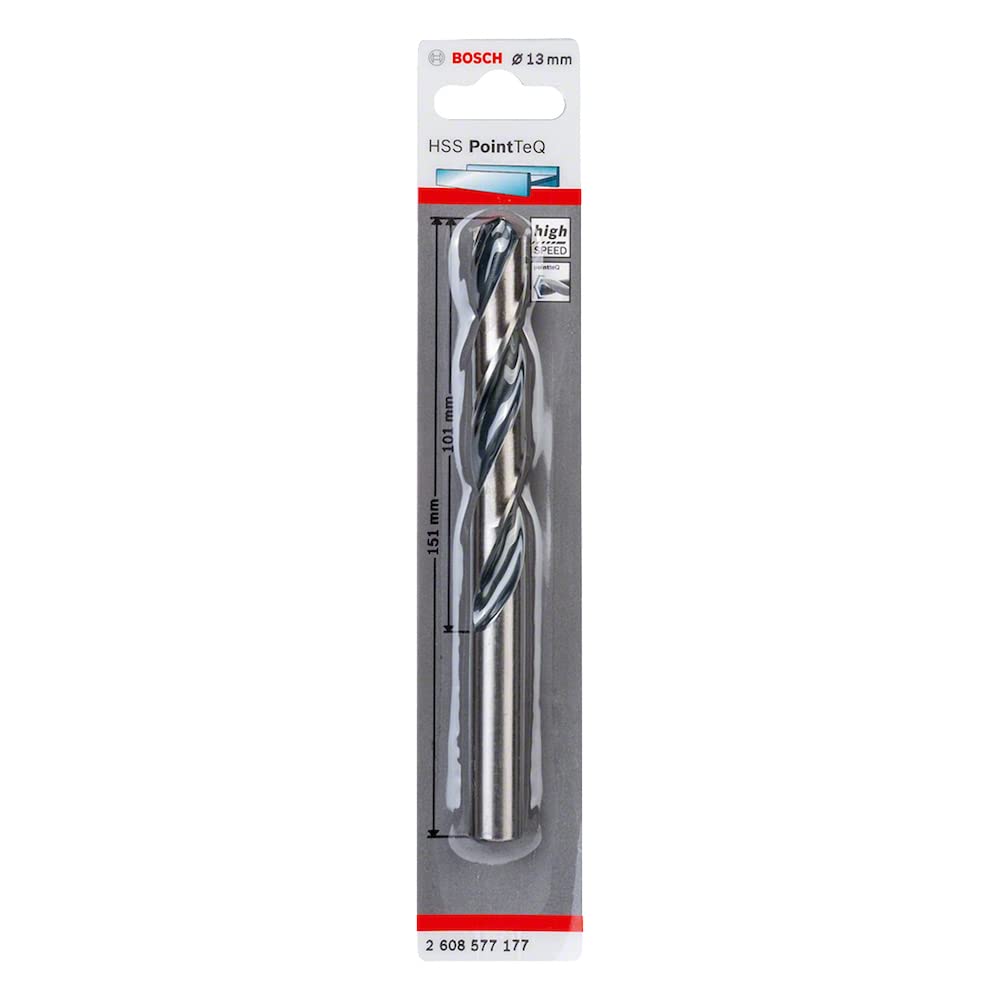 Bosch Accessories Professional PointTeQ HSS Twist Drill Bit (for Metal, 13 x 101 x 151 mm, Accessories for Drill Driver)
