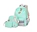 Veenajo Casual Lightweight Canvas Backpacks Cute Dot Bookbag Shoulder Bag School Backpack for Teen