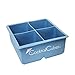 Cocktail Cube Silicone Extra Large Ice Cube Trays - 2.5 inches - Whiskey Drinks - Frozen Food Portions - Soap Making Molds (Blue 1 Tray)