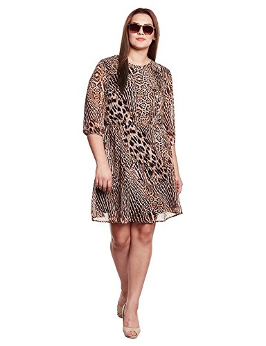 oxolloxo animal print plus size dress