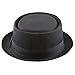 The Hat Depot 1400f2091 100% Cotton Paisley Lining Premium Quality Porkpie Hat (L/XL, Black)