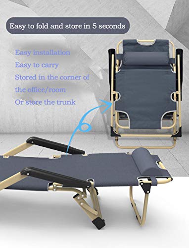 Hochlehner Gartenstuhl ,Komfortable Zero Gravity Terrace Klappstühle Verstellbarer Bürostrand Im Freien Ultra-Breite… – Bild 5