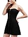 Allegra K Women's Sexy Strapless Party Dress Sweetheart Neck Sleeveless Summer Mini Dresses Small Black