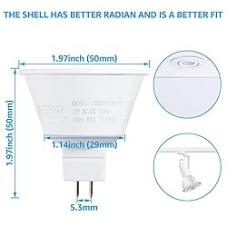 TORCHSTAR MR16 LED Bulb Dimmable, 7W 12V 490LM 50W