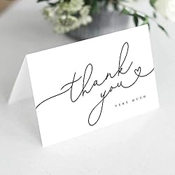 Bliss Collections Black Script Heart Thank You