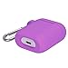 Deke Compatible Apple airpods Wireless Bluetooth Earbuds case. Airpod Buds Cases Full Protective Cover Portable Bud Silicone Skin with Anti-Lost Hooks/Strap. Airbuds Skins Set. Audifonos (Purple)