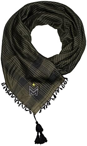 Combat Flip Flops Afghan Made Shemagh (Green/Black) Cotton Poly Blend