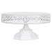 Amalfi Decor 12 Inch Cake Stand, Dessert Cupcake Pastry Candy Display Plate for Wedding Event Birthday Party, Round Metal Pedestal Holder, White