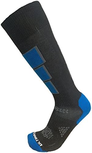 Ultimate SocksMens Thermolite Ski Snowboard Socks - Performance Material and Knitting with Cushioning Support Stretch Padding Breathable