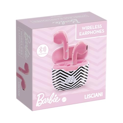 Lisciani - Barbie Auriculares inalambricos para ninas Adolescentes a Partir de 12 anos - Volumen Seguro - Batería Recargable - Comodidad Ajustable - Compatible con Bluetooth - Desarrolla la autonomía