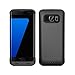 Galaxy S7 Edge Battery Case 5000mAh ,HETP Portable Charging Case for Samsung Galaxy S7 Edge Rechargeable Extended Battery Pack for S7 Edge Protective Backup Power Bank - Black