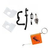 HURI Air Filter Fuel Line Oil Line Fuel Filter Spark Plug for Stihl MS180 MS170 017 018 Chainsaw