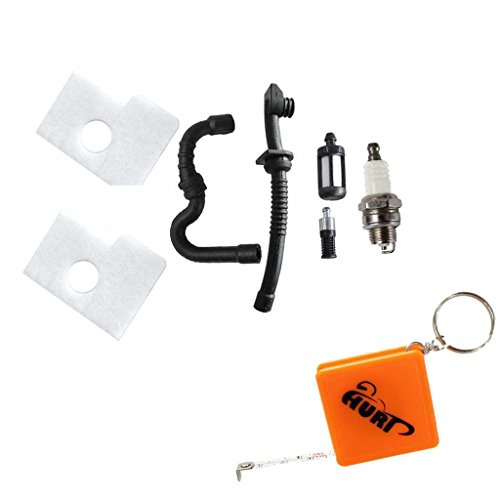 HURI Air Filter Fuel Line Oil Line Fuel Filter Spark Plug for Stihl MS180 MS170 017 018 Chainsaw