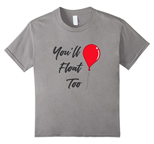 Kids Red Balloon You ll Float Too Halloween 2017 Horror T Shirt 10 Slate