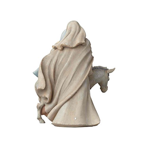 Foundations (4058697) Holy Family with Donkey Stone Resin Figurine, 9.45" - Thumbnail 2