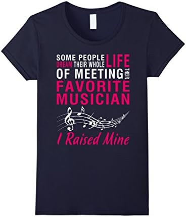 Women's Mother's Day Music Musician Tshirt Medium Navy