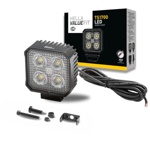 HELLA Valuefit TS1700 LED Arbeitsscheinwerfer 12V - 24V 1700 Lumen Nahfeldausleuchtung starke Lichtleistung in kompaktem Design Offroad LED Scheinwerf