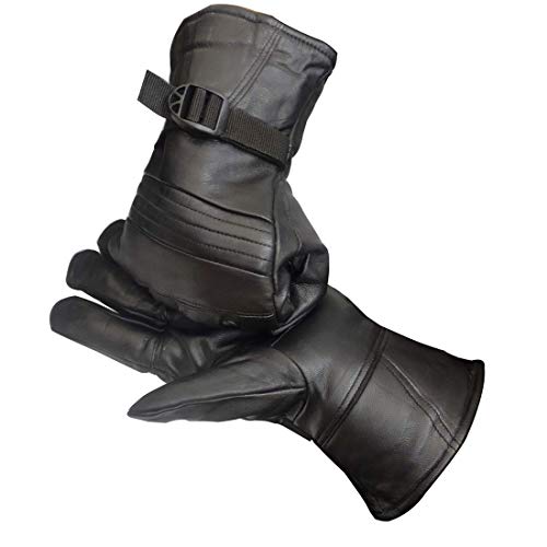 SYKIT Black Solid Leather Warm Winter Riding Gloves, Protective Cycling/Riding Bike Motorcycle Gloves(BLACK, large) (LEATHER_GLV_T03_BLK_L) SYKIT Black Solid Leather Warm Winter Riding Gloves, Protective Cycling/Riding Bike Motorcycle Gloves(BLACK, large) (LEATHER_GLV_T03_BLK_L)