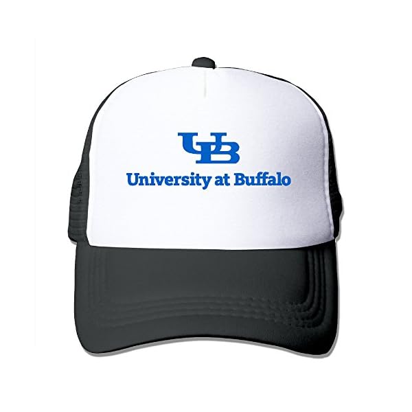 SAXON13-For-Men-Women-Baseball-caps-Mesh-Back-University-At-Buffalo-Logo-Hat-Caps-Black
