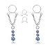 CABBE 2Pcs Fake Nipple Rings Non-Piercings Stainless Steel Body Piercing Jewelry, Blue
