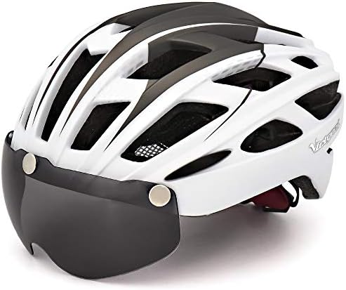 Victgoal 自転車 ヘルメット 大人用 Ledライト付きサイクルヘルメット 磁気ゴーグル 防虫ネット ロードバイクヘルメット 超軽量 高剛性 サイクリングヘルメット サイズ調整可能 男女兼用 自転車ヘルメット 57 61cm Parapentefamily Com