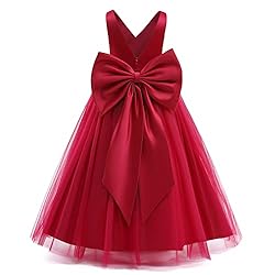 Nileafes Flower Girls Maxi Dress Bridesmaid Wedding