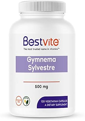 Gymnema Sylvestre 500mg (120 Vegetarian Capsules) - Standardized to 75% Gymnemic Acid - No Stearates - No Fillers - No Flow Agents