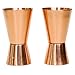 Copper Jigger Shot Glasses - 100% Copper Double Jiggers - 2oz / 1oz 3 5/8