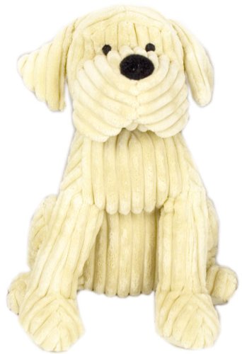 Take Me Home Cute Dog Door Stop - Chunky Cord Ribbed Dog 28cm (Vanilla) — image 1
