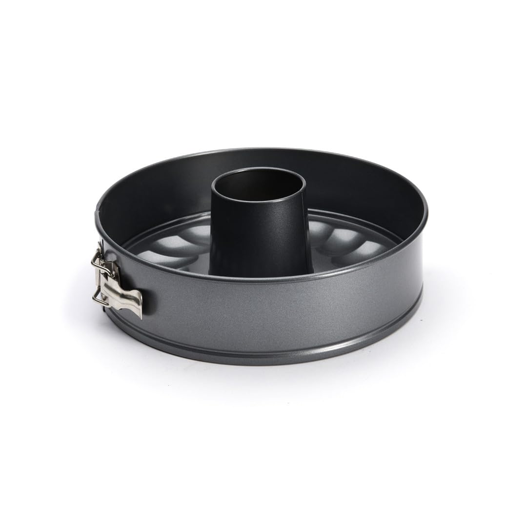 DE BUYER 4766.26 Collapsible Savarin/Manqué Cake Tin with Hinge - Coated Steel Height: 7cm. Diameter: 26cm.